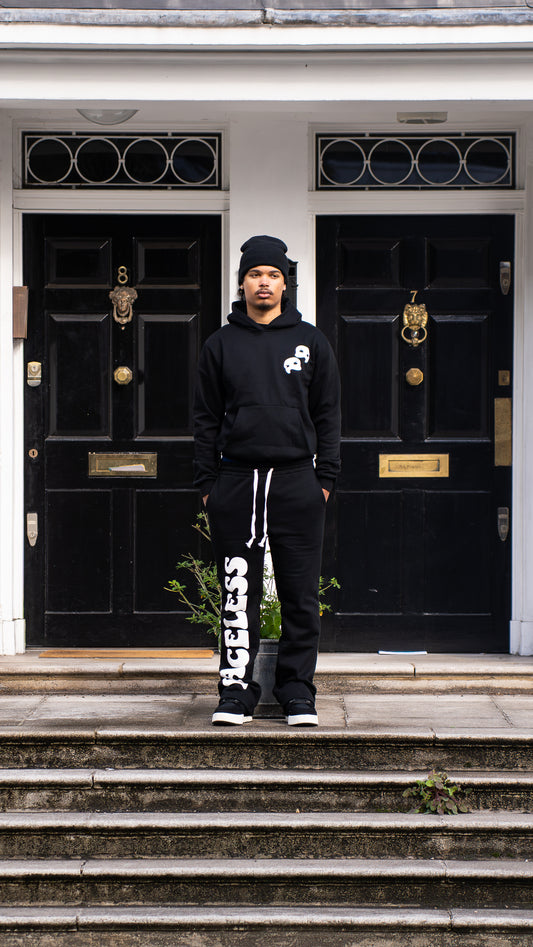 Flared Sweatpants - Jet Black
