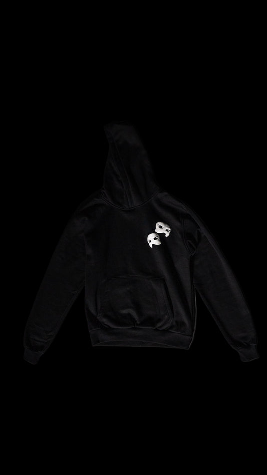 Contrast Panel Hoodie - Jet Black